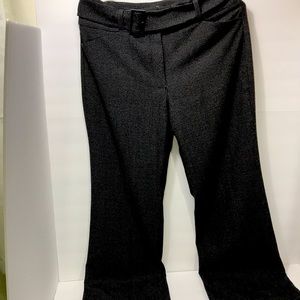 WHITE HOUSE BLACK MARKET “THE BOOT” WOMENS TROUSERS SIZE 10 TWEED BLACK/GREY